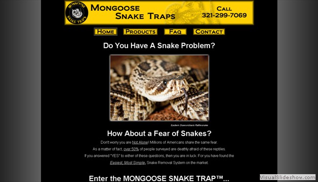 Mongoose Snake Traps - Snap Site Example Mongoose Snake Traps - Snap Site Example